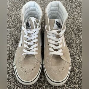 Suede Taupe High Top Vans